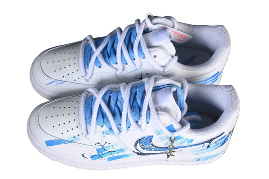 “Hand-Painted Custom Sagittarius Zodiac Sneaker — Style 11231221” - TruVybe Essentials