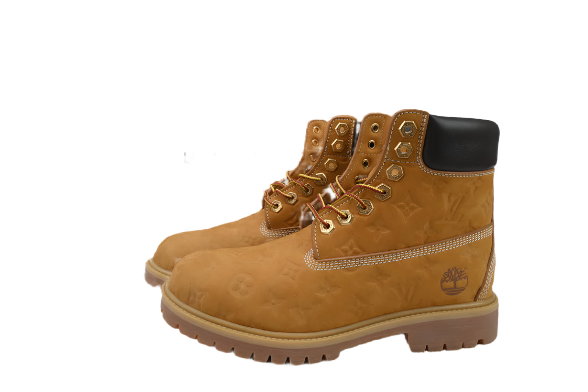Timberland 6″ Ankle Boot – Wheat Monogram Embossed Nubuck
