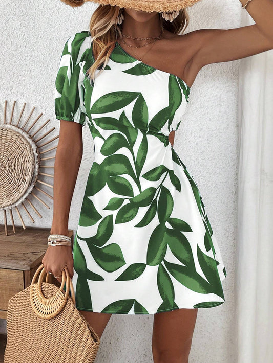 Women’s Puff Sleeve Summer Dress – Vacation & Beach Outfit