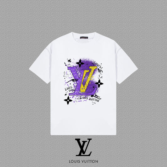 Luxury Graffiti-Style Logo T-Shirt – Street Art Cotton Tee