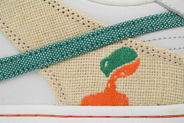 Canvas Low-Top Street Sneaker – Cream & Green Jarritos