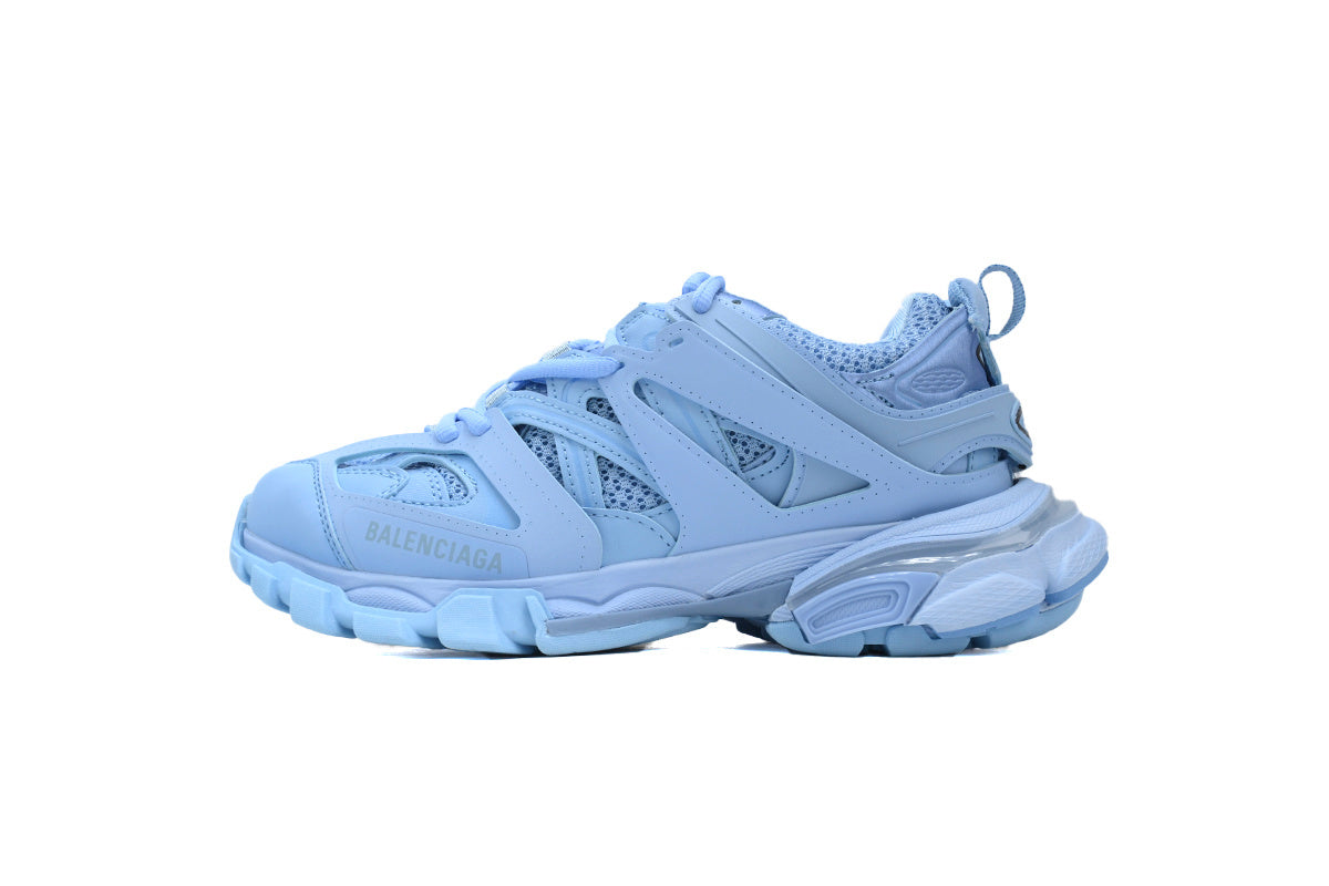 Light blue sneaker on a white background