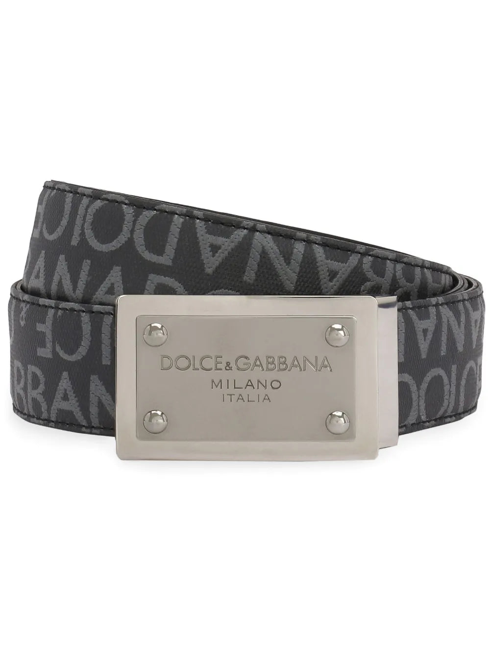 Dolce & Gabbana Calfskin Jacquard Belt – Elegant Italian Craftsmanship
