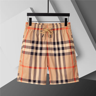 Classic Plaid Drawstring Swim Shorts