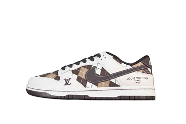 Brown Plaid Casual Low Sneaker — Custom Crafted - TruVybe Essentials