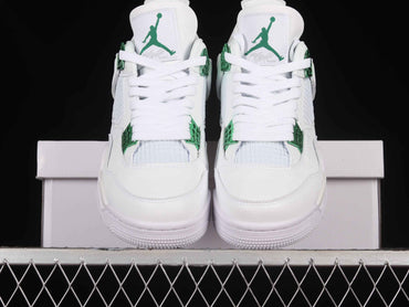 “Metallic Green Retro Sneaker – Style 408452-113 White & Emerald Accents” - TruVybe Essentials