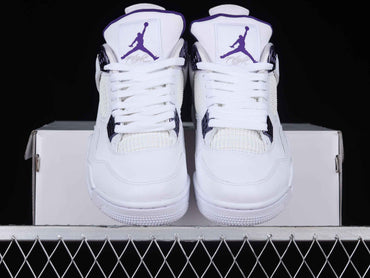 White & Purple Contrast Runner — “Metallic Purple” Style Sneaker - TruVybe Essentials