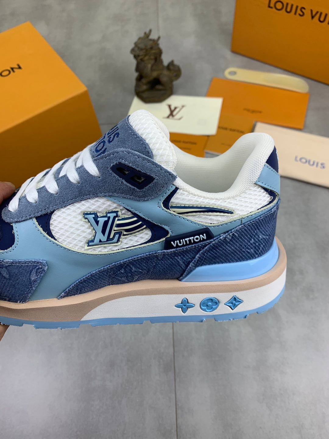 Custom Monogram Mesh Runner Sneakers