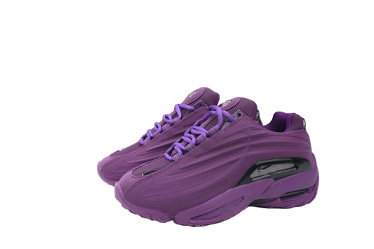 Purple sneakers with a  box on a white background