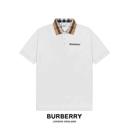 Black Luxury Cotton Piqué Polo – Check-Accent Collar Edition - TruVybe Essentials