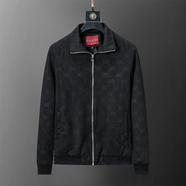 Nylon & Canvas Jacket – Black Monogram Point Collar Edition