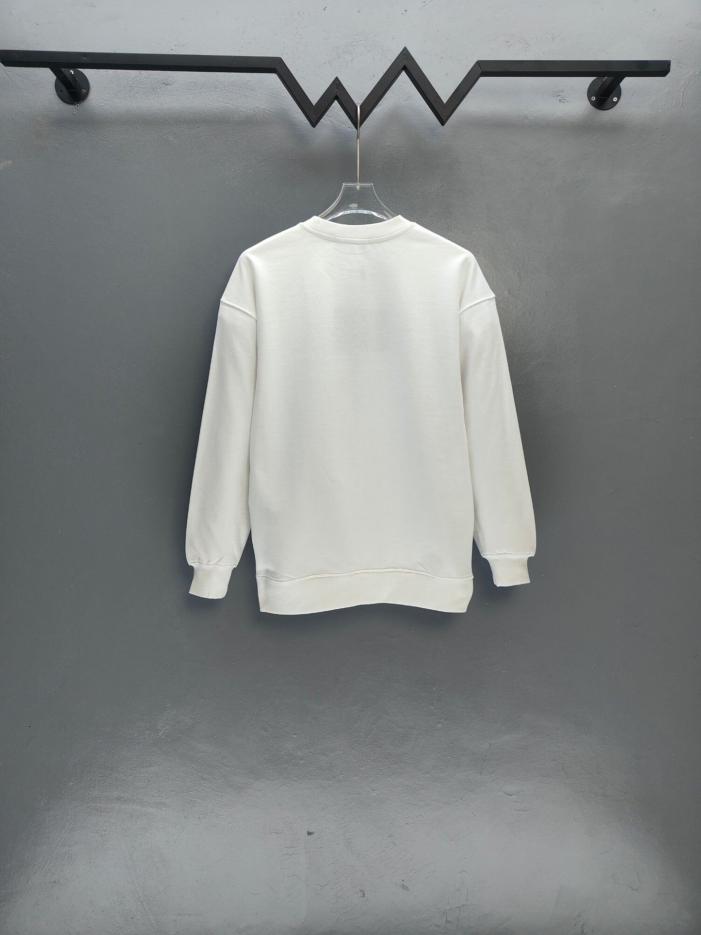 Luxury Logo Cotton Sweatshirt – Blue Emblem in White or Black