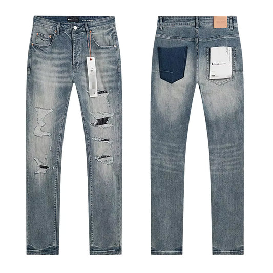 Multiple - Stylish Midweight Breathable Denim Jeans – Purple Streetwear Fit