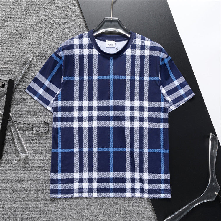 Swim Shorts Plaid Matching Set – Premium Short Sleeve Tee & Drawstring
