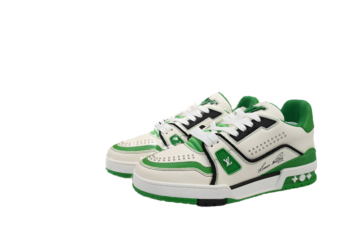 Louis Vuitton Trainer White/Green - TruVybe Essentials