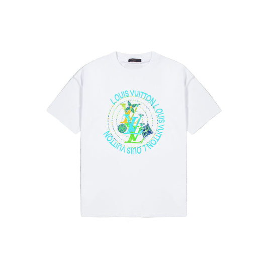 Luxury Multi-Color Water-Print T-Shirt – Premium Cotton Tee - TruVybe Essentials