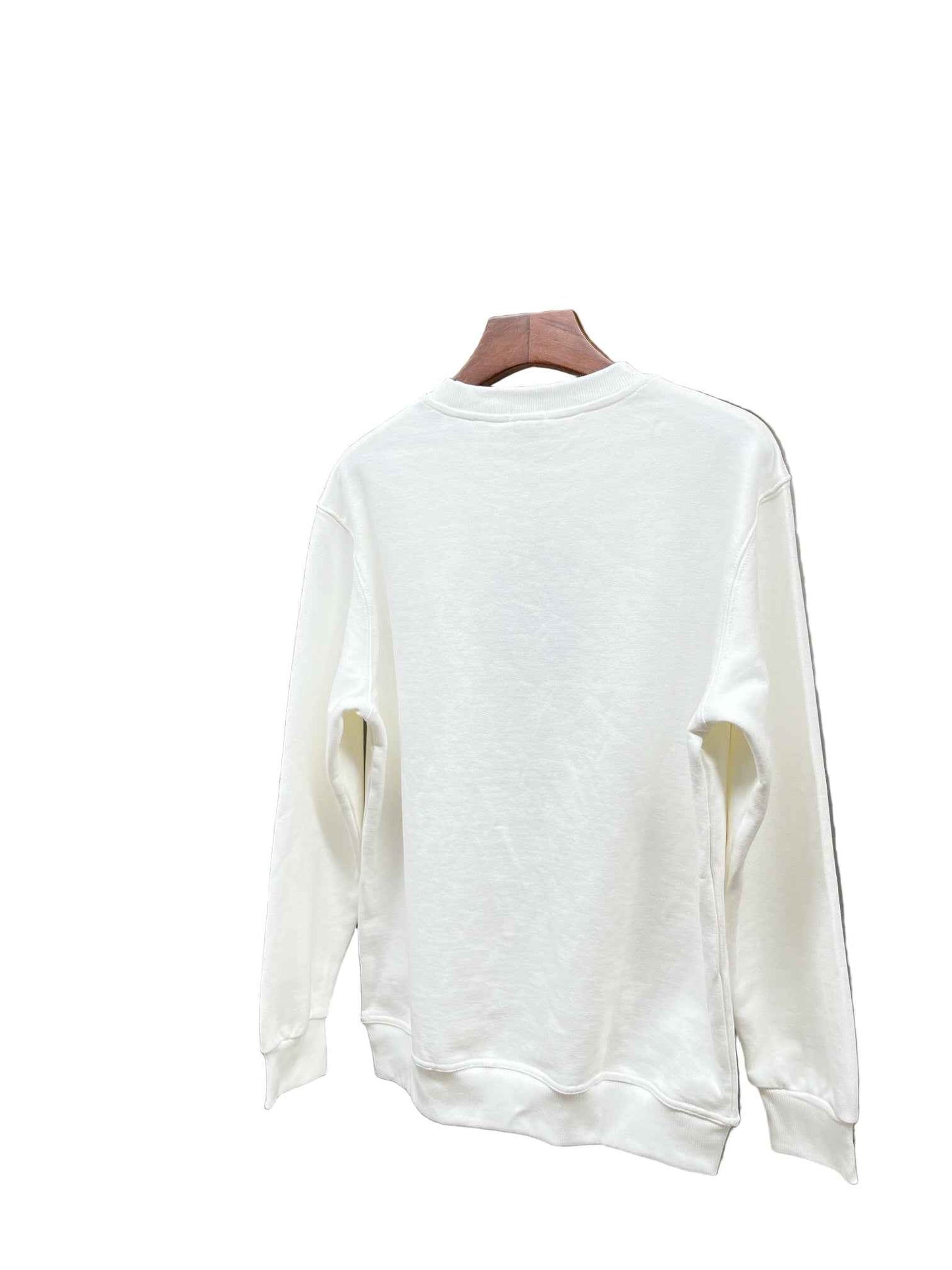 Luxury Cotton Sweatshirt – Chalk White Patch Detail Edition - TruVybe Essentials