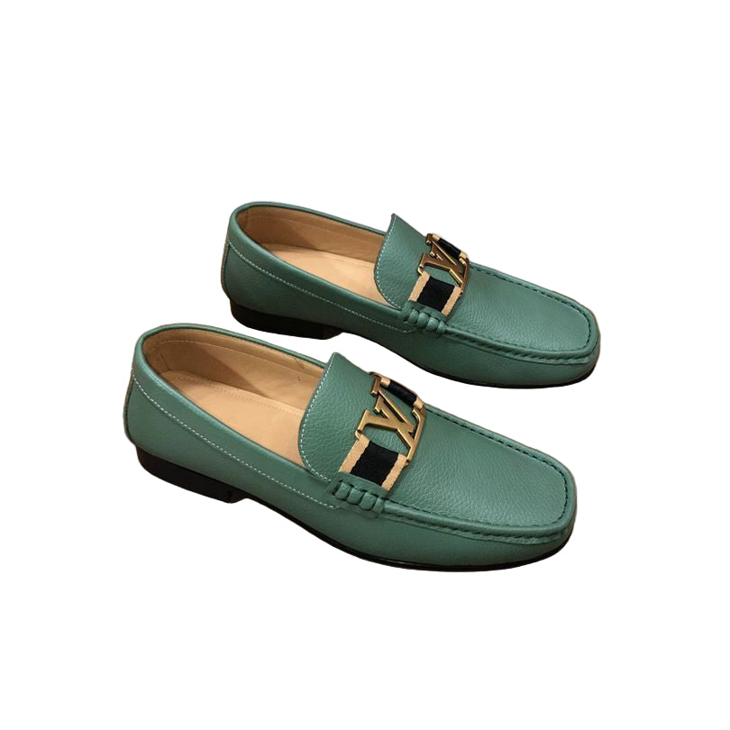 Major Loafer Mule • Khaki Green Epi Grain Calf Leather • Blake Construction