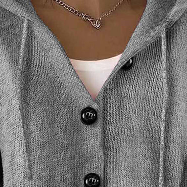 Women’s Button-Down Hoodie Cardigan Sweater Coat