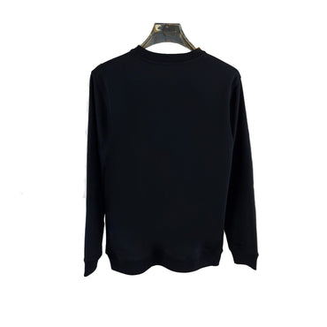 Luxury Crest Logo Crewneck Sweatshirt – Black Triangle Emblem