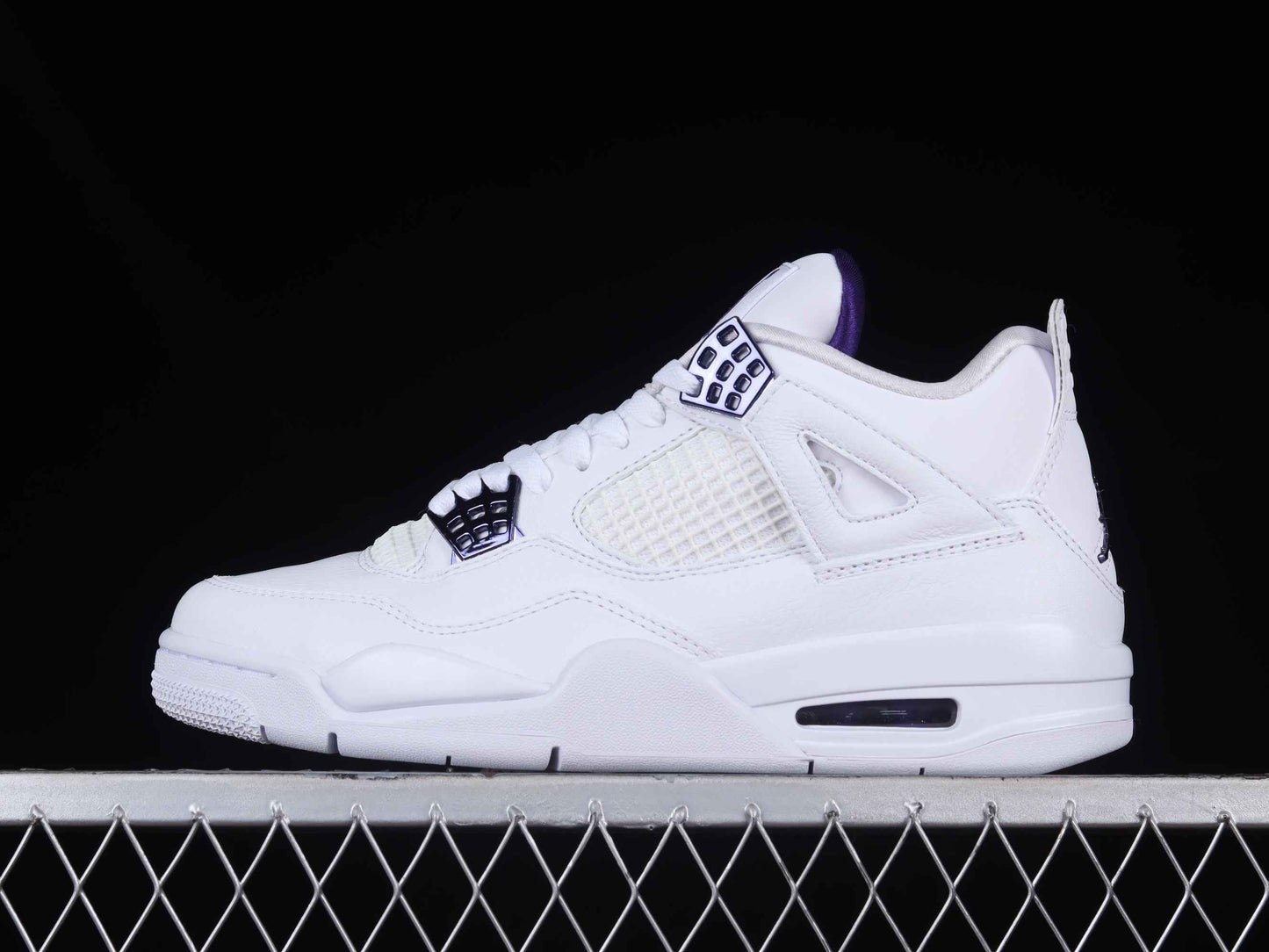 White & Purple Contrast Runner — “Metallic Purple” Style Sneaker - TruVybe Essentials