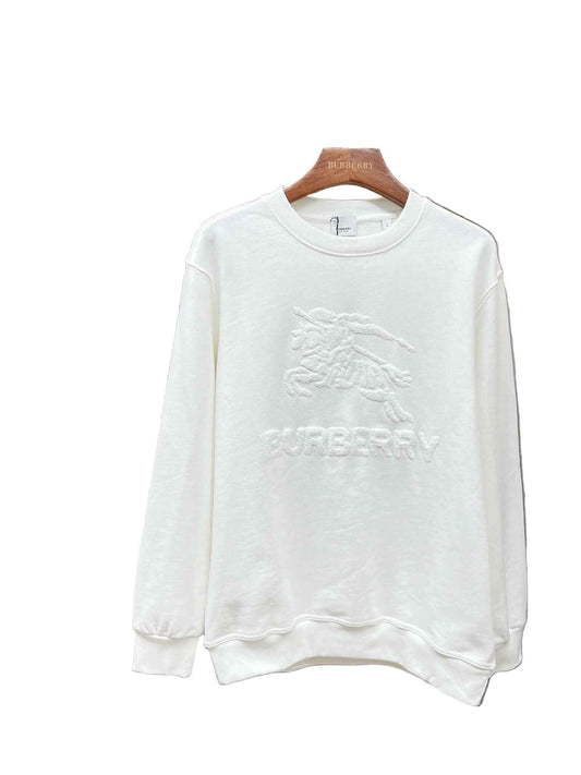 Luxury Cotton Sweatshirt – Chalk White Patch Detail Edition - TruVybe Essentials