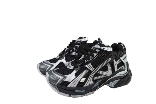 772774 W3RMU 1100 Luxury Runner Sneaker – Black Silver Reflective Performance Edition - TruVybe Essentials