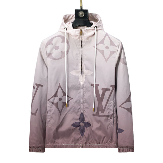 Light pink jacket with on a gray background