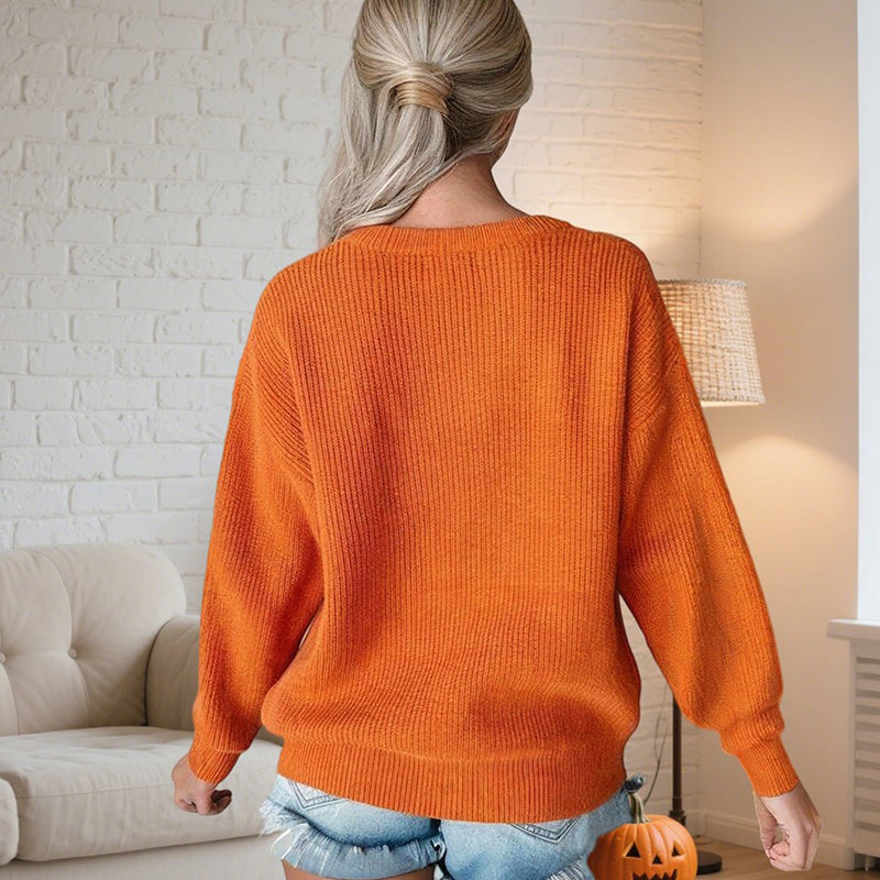 Women's Casual Round Neck Long Sleeve Pullover Tops