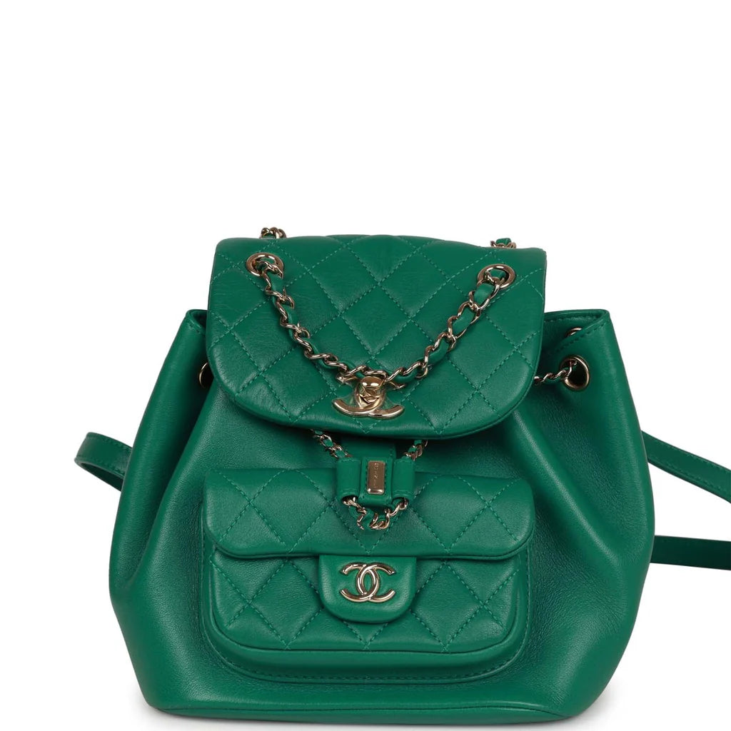 Chanel Small Duma Backpack AS2908 – Green Lambskin & Gold Hardware