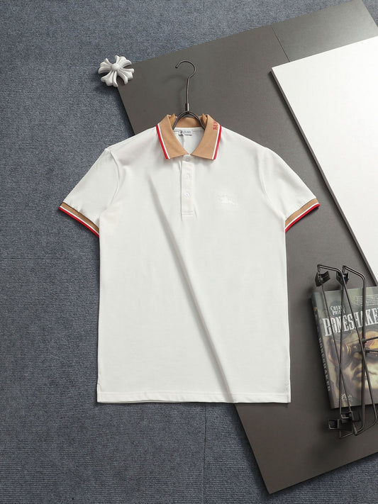 Classic Contrast Collar Polo Shirt