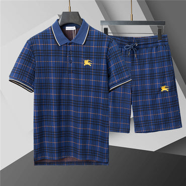 Classic Plaid Polo & Shorts Set
