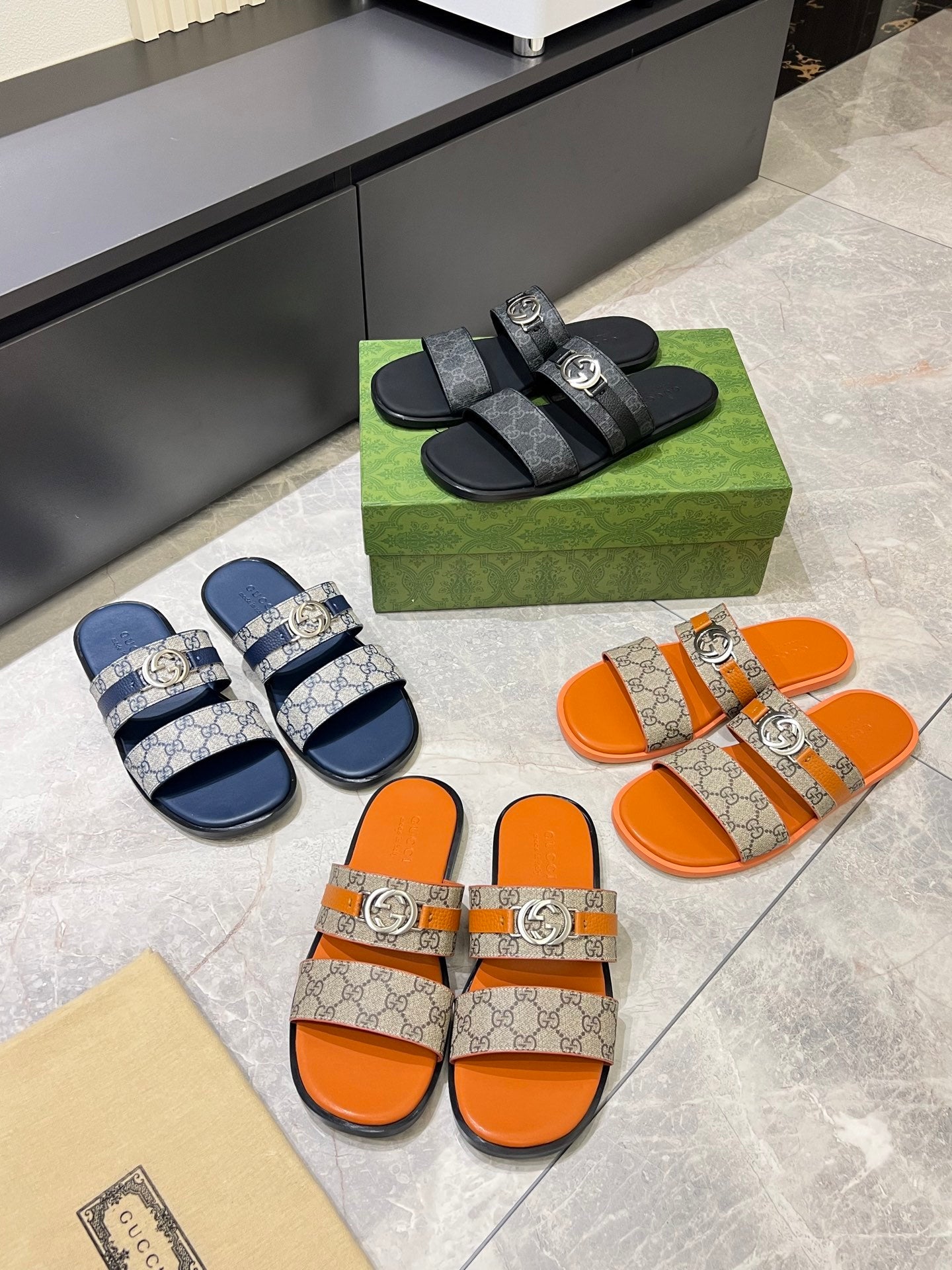 Custom Double Strap Slide Sandals