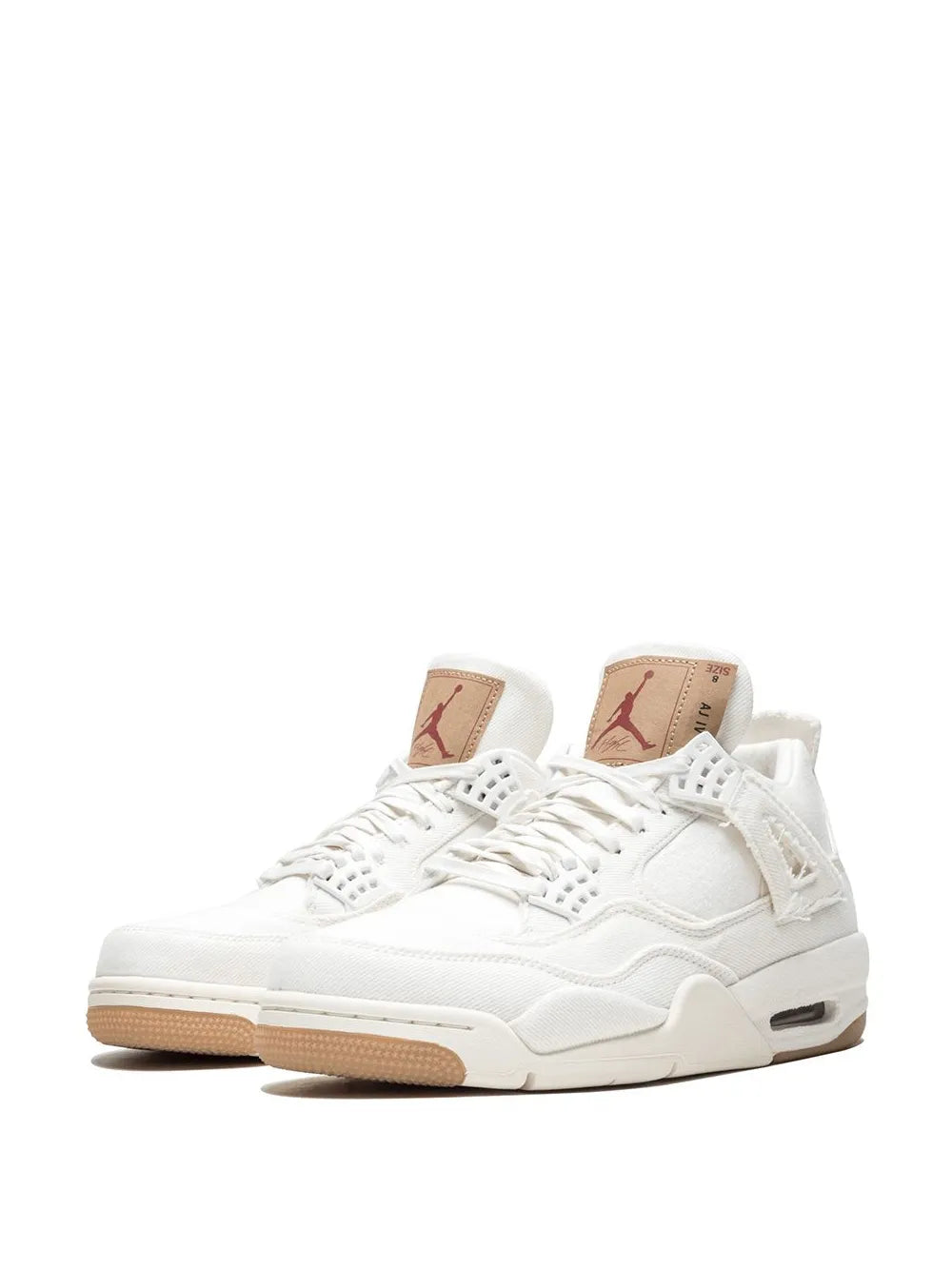 “White Denim Crossover Retro Sneaker – Style AO2571-100” side