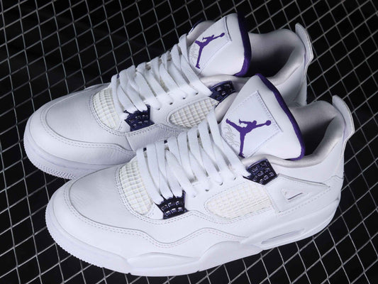 White & Purple Contrast Runner — “Metallic Purple” Style Sneaker - TruVybe Essentials