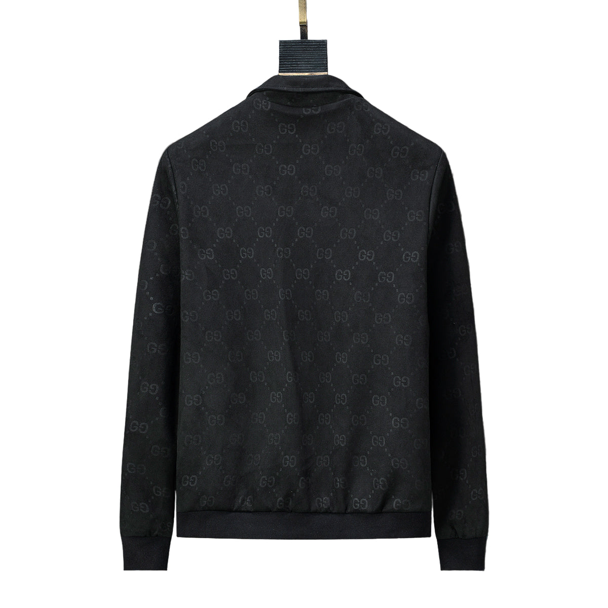 Nylon & Canvas Jacket – Black Monogram Point Collar Edition - TruVybe Essentials