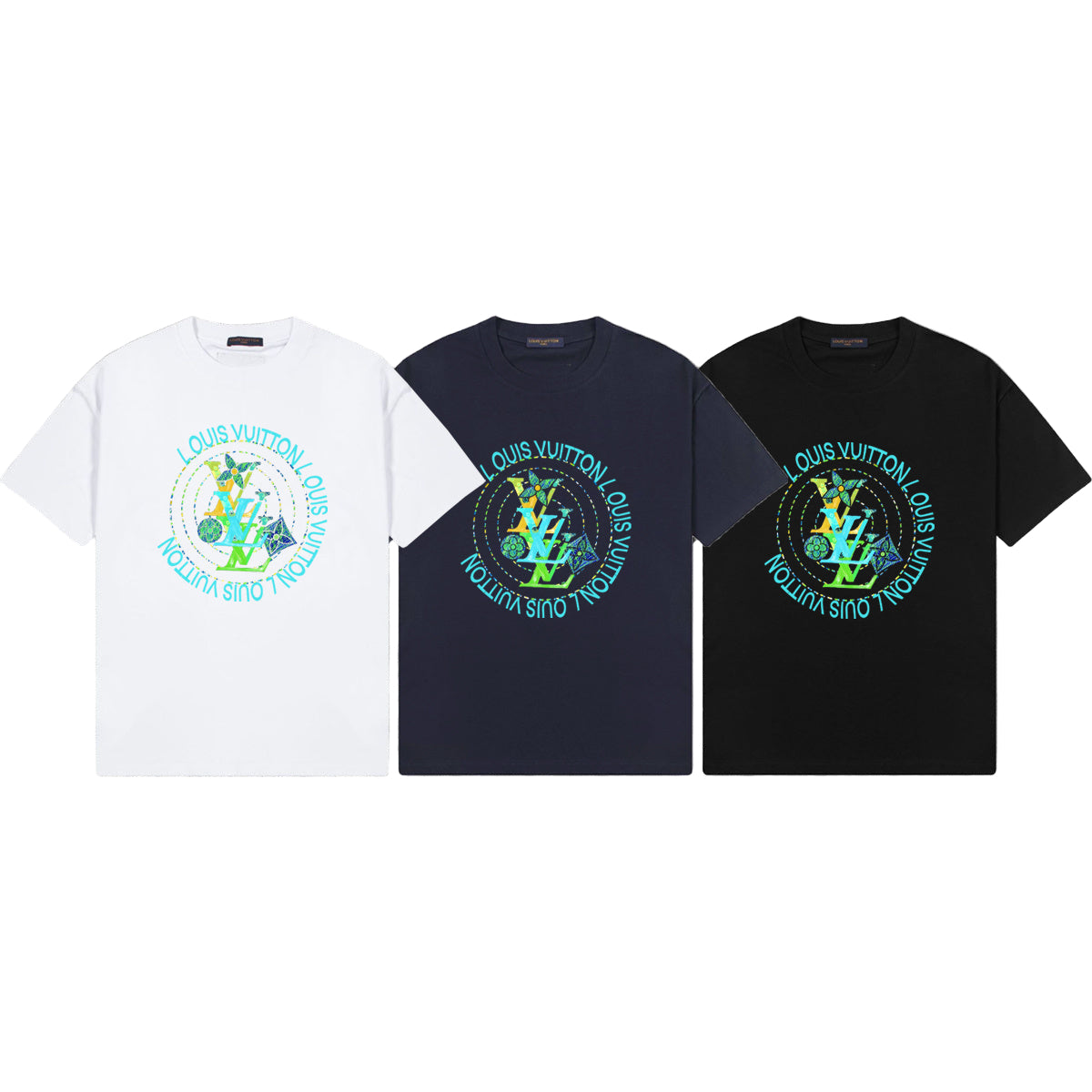 Luxury Multi-Color Water-Print T-Shirt – Premium Cotton Tee - TruVybe Essentials