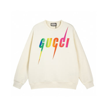 Beige sweatshirt with colorful '