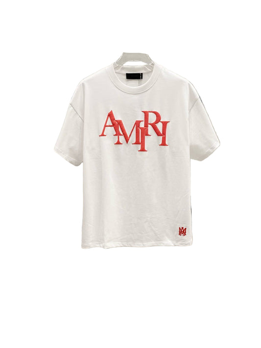 Staggered Logo Graphic T-Shirt – Birch Premium Cotton Tee