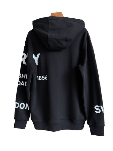 Oversized Cotton Hoodie – Black Street Print Edition