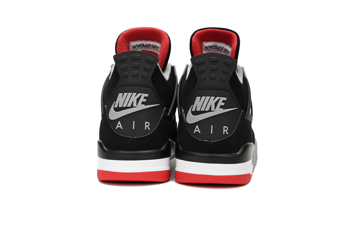 Air Jordan 4 Retro Bred 308497-060 Black/Fire Red-Cement Grey-Summit White - TruVybe Essentials