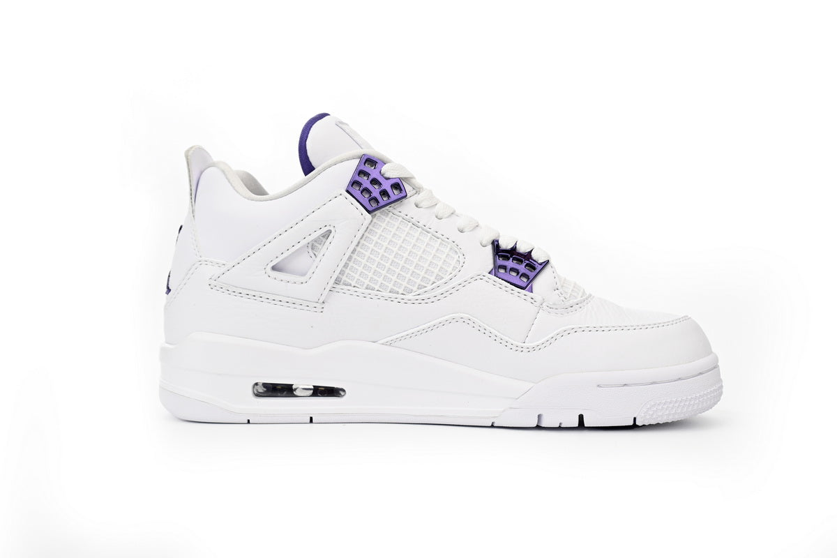 Air Jordan 4 RetroWhite/Metallic Silver-Court Purple“Metallic Purple CT8527-115 - TruVybe Essentials
