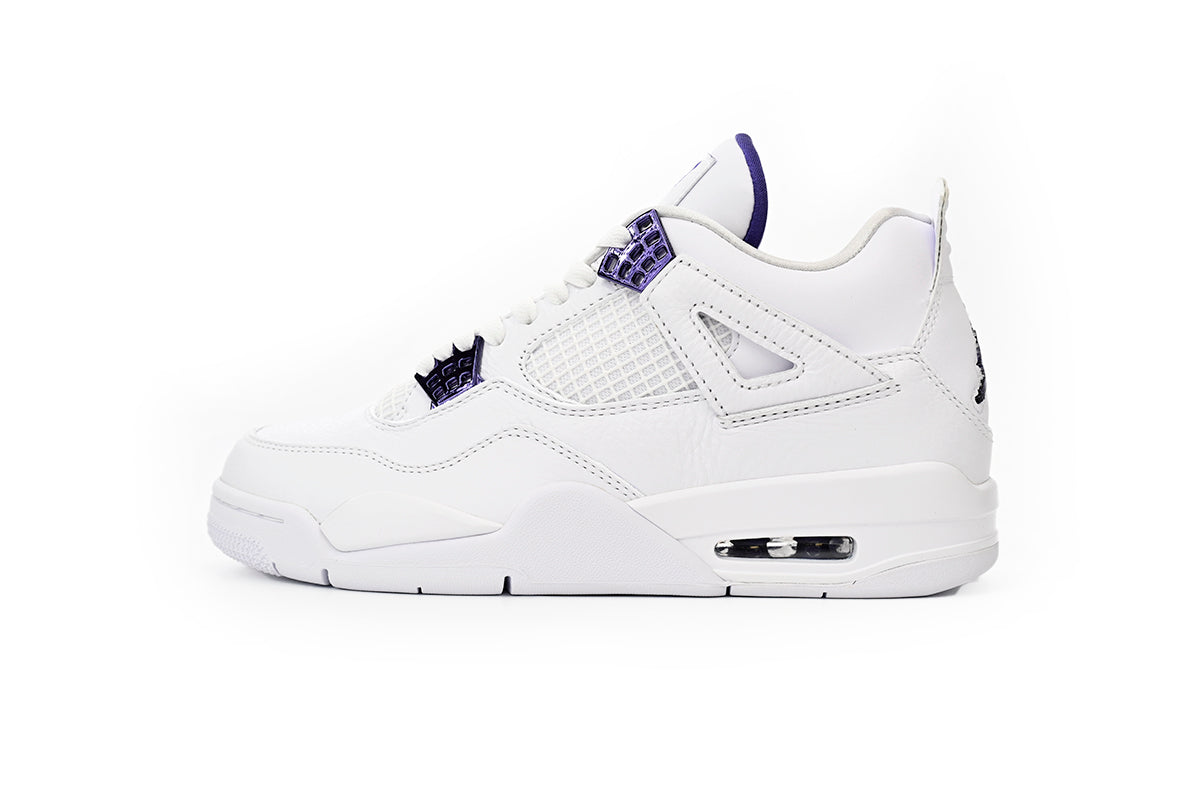 Air Jordan 4 RetroWhite/Metallic Silver-Court Purple“Metallic Purple CT8527-115 - TruVybe Essentials