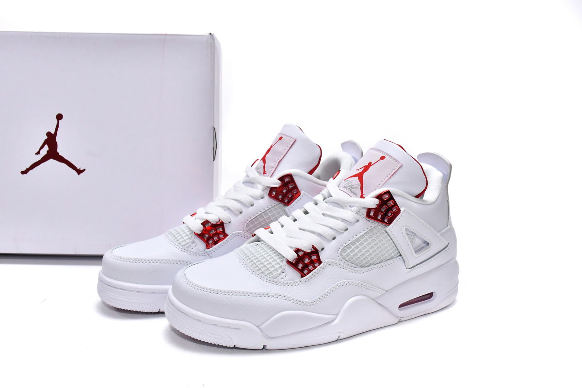 Air Jordan 4 RetroCT8527-112 White/Metallic Silver-University Red - TruVybe Essentials