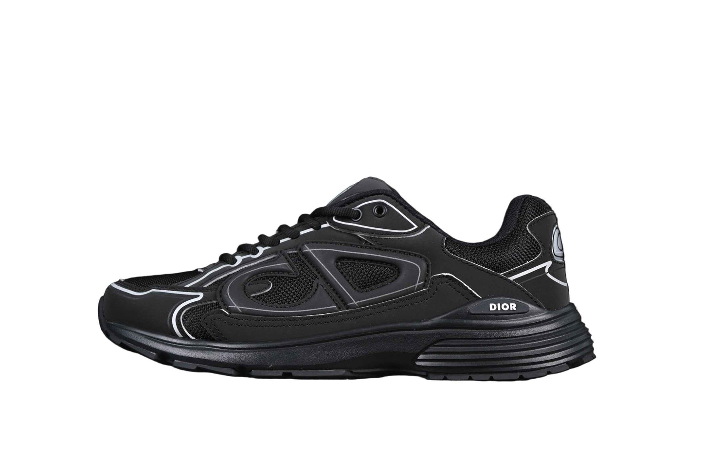 “B30 All-Black Sneaker with Silver Accents — Premium Designer Style” - TruVybe Essentials