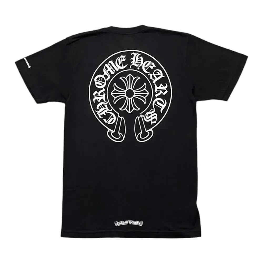 “Horseshoe Logo Pocket Graphic Tee — Black / White Shirt” - TruVybe Essentials