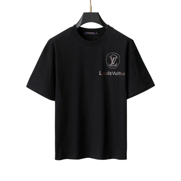 Black t-shirt on a geometric background