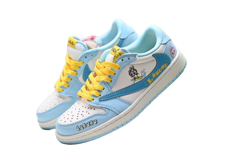 Travis Scott x Air Jordan 1 Retro High OG “Cactus Jack” Pink Yellow Blue White