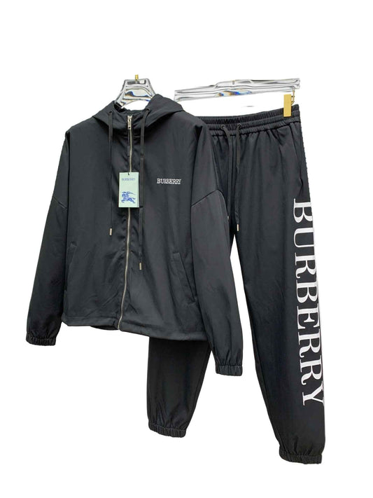 2-Piece Luxury Tracksuit – Black Graphic Zip Hoodie & Jogger Set - TruVybe Essentials