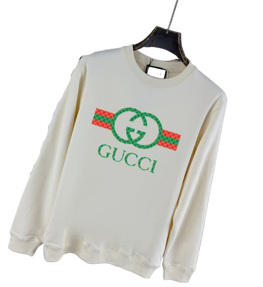 White sweatshirt with graphic